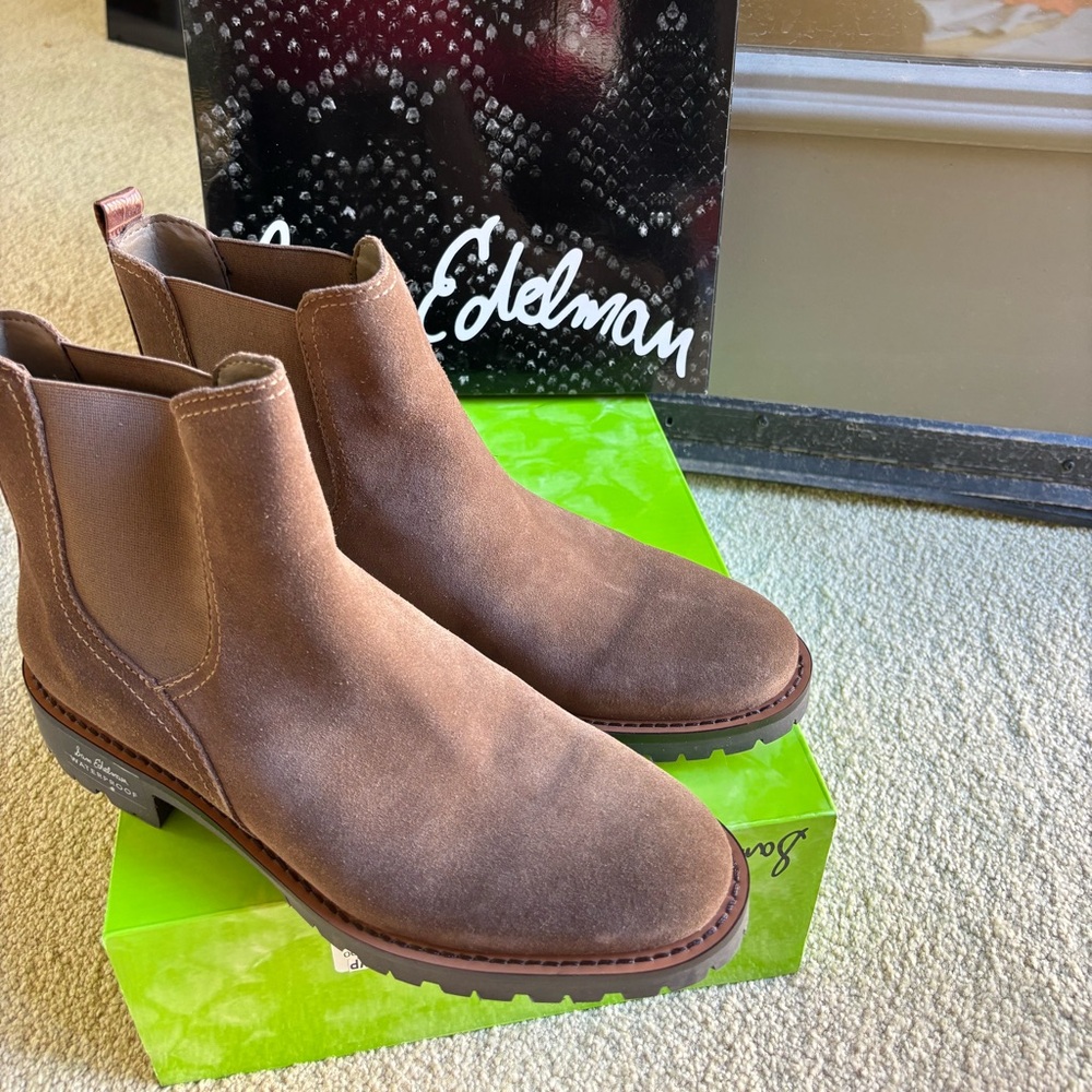 Sam Edelman Jaclyn Taupe Women’s Suede Boots
